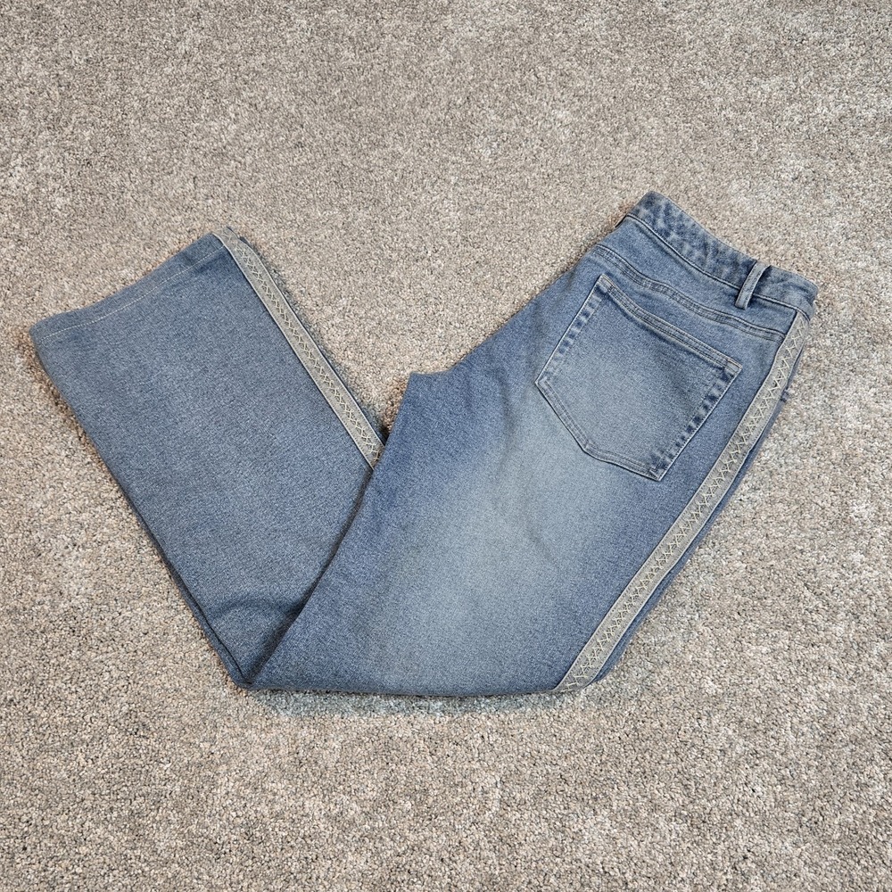 Tahari Boho Stitching Bootcut Jeans Women's size 8
